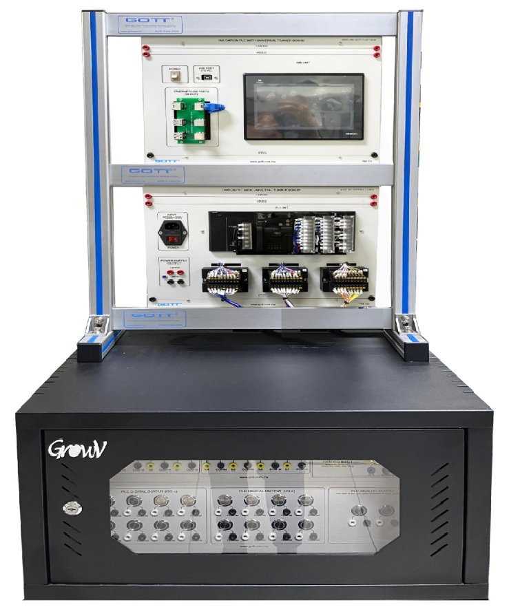 4. OMRON PLC WITH UNIVERSAL TRAINER BOARD